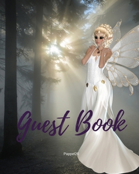 Paperback Guest Book - White Fairy Themed for any occasions Book