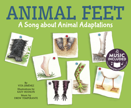 Library Binding Animal Feet: A Song about Animal Adaptations Book