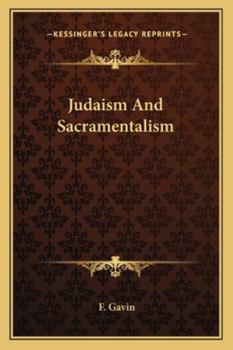 Paperback Judaism And Sacramentalism Book