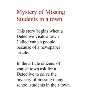 Paperback Mystery of Missing Students In a Town Book