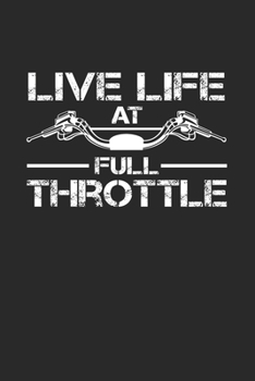 Paperback Live life at full throttle: 6x9 Speedaway - blank with numbers paper - notebook - notes Book