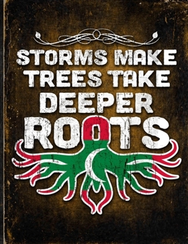 Storms Make Trees Take Deeper Roots: Maldives Flag Customized Personalized Gift for Maldivian Coworker Friend  Planner Daily Weekly Monthly Undated Calendar Organizer Journal