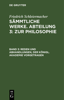 Hardcover Reden und Abhandlungen, der Königl. Akademie vorgetragen [German] Book