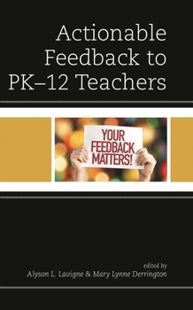 Paperback Actionable Feedback to Pk-12 Teachers Book