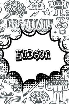 Paperback Hudson: Personalized Doodle Isometric Dot Paper Notebook Featuring 120 Pages 6x9 Book