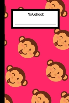 Paperback Cute Monkey Notebook: 6x9 120 Blank Lined Pages Matte Cover Monkey Themed Journal(diary&journal) to Write in Book