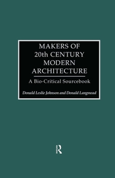 Hardcover Makers of 20th-Century Modern Architecture: A Bio-Critical Sourcebook Book