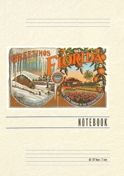 Paperback Vintage Lined Notebook Greetings from Florida Book