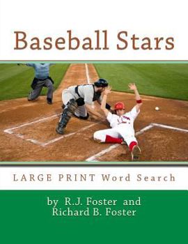 Paperback Baseball Stars: Large Print Word Search [Large Print] Book