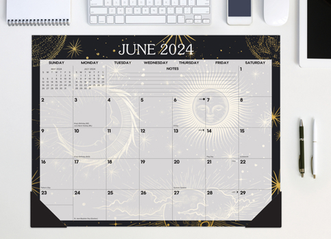 Calendar Celestial 2023-24 Academic 22 X 17 Large Monthly Deskpad Book