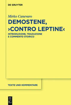 Hardcover Demostene, "Contro Leptine" [Italian] Book