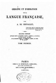 Paperback Origine et formation de la langue Francaise, Volume I [French] Book