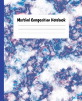 Paperback Marbled Composition Notebook: Blue Marble Wide Ruled Paper Notebook lined Journal For Kids Students & Teachers Lined Journal For School And College Book