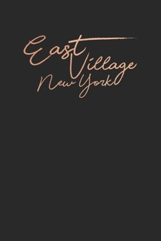 Paperback East Village NYC New York Rose Gold Cover Journal 120 Pages Lined Book