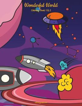 Paperback Wonderful World Coloring Book 1 & 2 Book