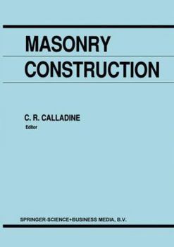 Hardcover Masonry Construction: Structural Mechanics and Other Aspects Book