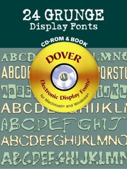 Paperback 24 Grunge Display Fonts CD-ROM and Book [With] Book