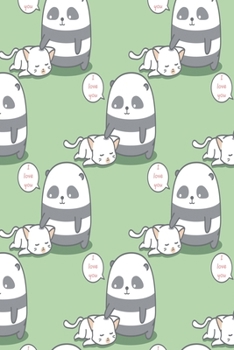 I love you Panda: lovely Graph Paper Notebook with 120 pages 6x9 perfect as math book, sketchbook, workbook for panda fans 120 Pages