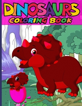 Paperback Dinosaur coloring book: 50 Pages Dinosaur Coloring Book, Great Gift For Boys & Girls in Holiday Book