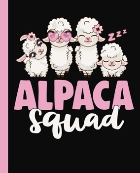 Alpaca Squad Notebook: Black Alpaca Notebook For Girls