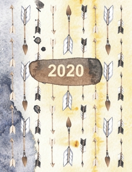 Paperback 2020 Artist Productivity Planner with Boho Arrows Cover Book