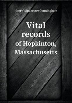 Paperback Vital Records of Hopkinton, Massachusetts Book