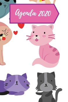 Agenda 2020: Agenda Hebdomadaire 2020 | 1 Semaine par page Format A5 | Janvier 2020 à Décembre 2020 | Planificateur Organiseur Semainier avec ... Animé Chats Mignons Colorés (French Edition)