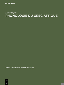 Hardcover Phonologie du grec attique [French] Book