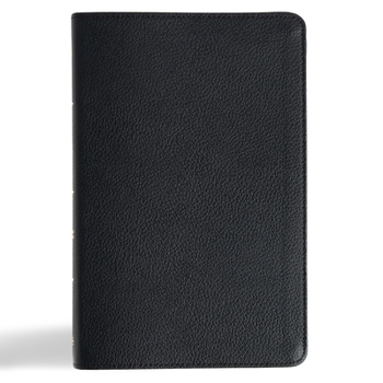 Leather Bound CSB Thinline Bible, Anglicised Edition, Black Genuine Leather Book