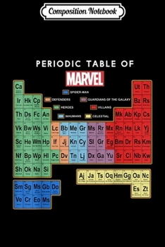 Composition Notebook: Marvel Ultimate Periodic Table Of Elements Graphic Journal/Notebook Blank Lined Ruled 6x9 100 Pages