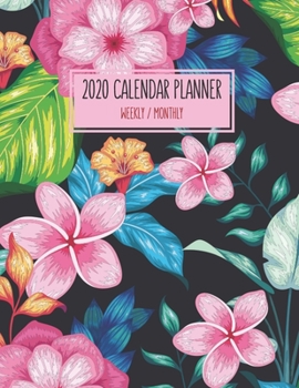 2020 Calendar Planner - Weekly / Monthly: Plumeria And Floral Cover (1 Year) Personal & Business Organizer , Schedule , Agenda , Academic , Book Gifts For Women Men Teens Kids (Flower Calendar)