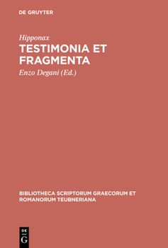 Hardcover Testimonia Et Fragmenta [Greek, Ancient (To 1453)] Book