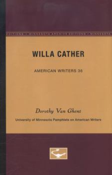 Paperback Willa Cather - American Writers 36: University of Minnesota Pamphlets on American Writers Book