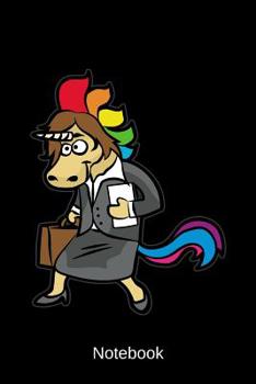 Paperback Notebook: Business Woman Unicorn Personal Organizer Book