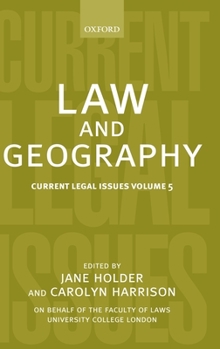 Hardcover Law and Geography: Current Legal Issues 2002volume 5 Book