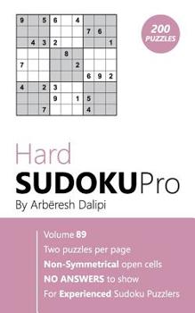 Paperback Hard Sudoku Pro: Book for Experienced Puzzlers (200 puzzles) Vol. 89 Book