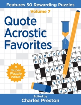 Paperback Quote Acrostic Favorites: Features 50 Rewarding Puzzles Book
