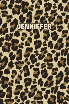 Paperback Jenniffer: Personalized Notebook - Leopard Print (Animal Pattern). Blank College Ruled (Lined) Journal for Notes, Journaling, Dia Book