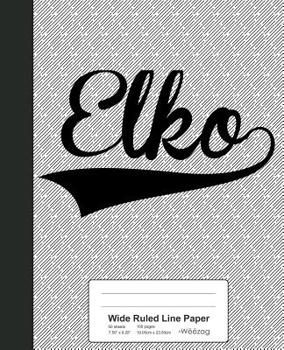 Paperback Wide Ruled Line Paper: ELKO Notebook Book