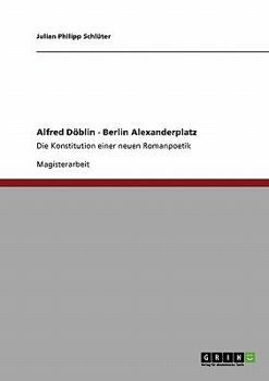 Paperback Konzept eines modernen Epos. Alfred Döblins "Berlin Alexanderplatz": Die Konstitution einer neuen Romanpoetik [German] Book
