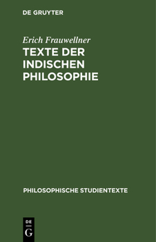 Hardcover Texte Der Indischen Philosophie: Band 2: Die Philosophie Des Buddhismus [German] Book