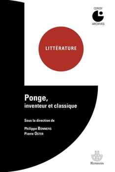Paperback Ponge, inventeur et classique: Colloque de Cerisy (1975) [French] Book