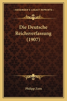 Paperback Die Deutsche Reichsverfassung (1907) [German] Book