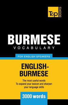 Paperback Burmese vocabulary for English speakers - 3000 words Book