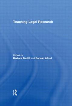 Hardcover Teaching Legal Research Book