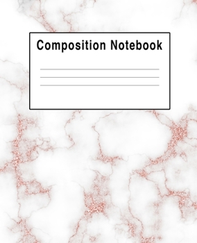 Paperback Composition Notebook: Rose Gold Pink Gold Faux Glitter Sparkles Book