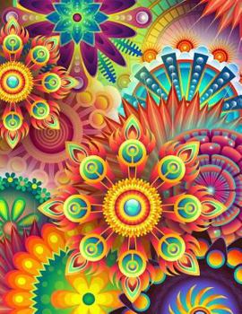 Floral Abstract Notebook - 5x5 Quad Ruled : 8. 5 X 11 - 101 Sheets / 202 Pages - Graph Paper