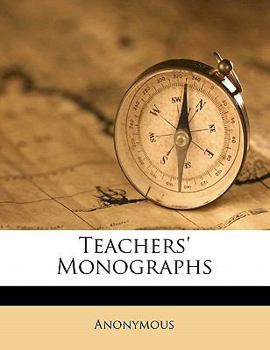 Paperback Teachers' Monographs Volume 16-18 Book