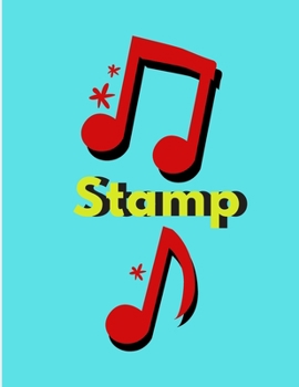 Paperback Stamp: Guitar music Tab Sheet Blank Book