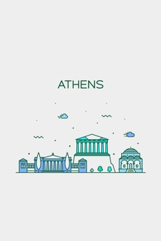 Athens Minimalist Travel Notebook [Lined] [6x9] [110 pages]